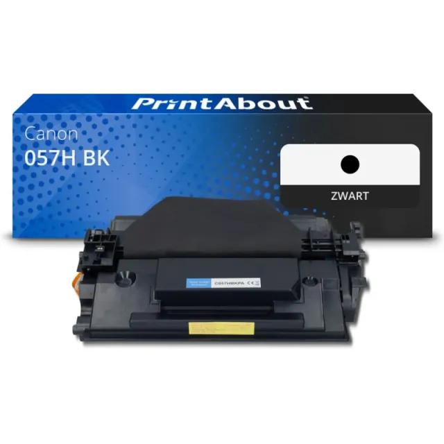 PrintAbout huismerk Toner 057H BK Zwart Geschikt voor Canon