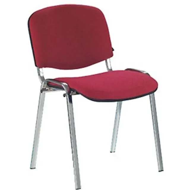 ABC Kantoormeubelen Vergaderstoel of conferentiestoel basic chroom frame met armleuningen Zwart stof