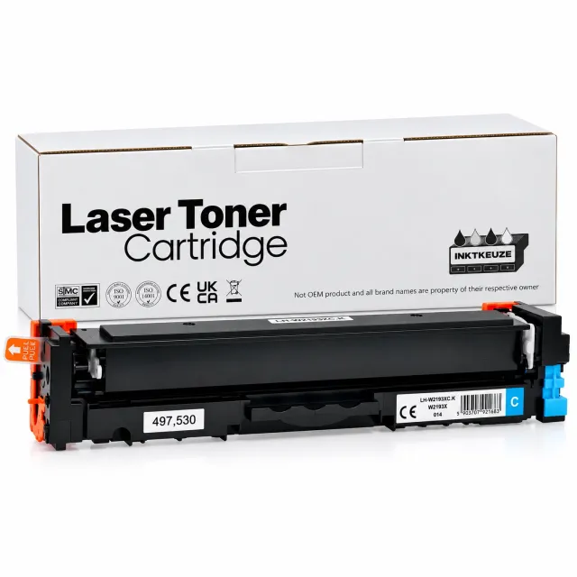 Inktkeuze 219A Cyaan | 1200 pag. - Huismerk laser toner cartridge compatible met HP Color LaserJet Pro 3202dn - HP Color LaserJet Pro 3202dw - HP Color LaserJet Pro MFP 3302sdw - HP Color LaserJet Pro MFP 3302fdn - HP Color LaserJet Pro MFP 3302fdw