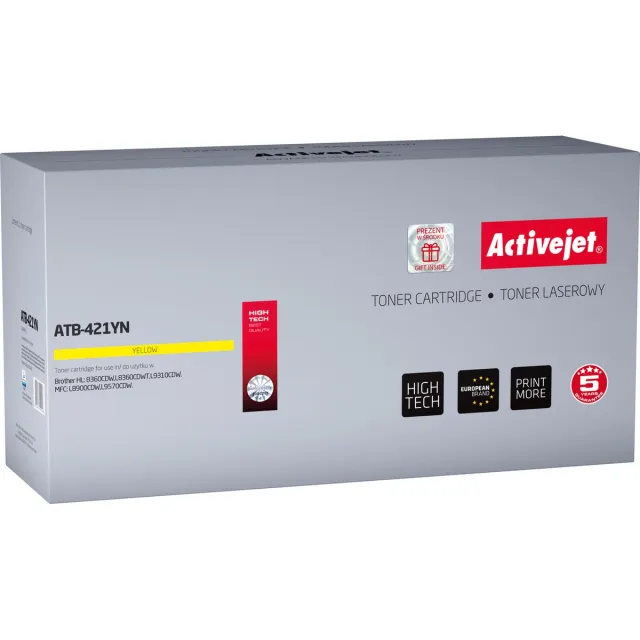 ActiveJet ATB-423CN Toner voor Brother-printer; Brother TN-423C vervanging; Opperste; 4000 pagina's; cyaan. Geel