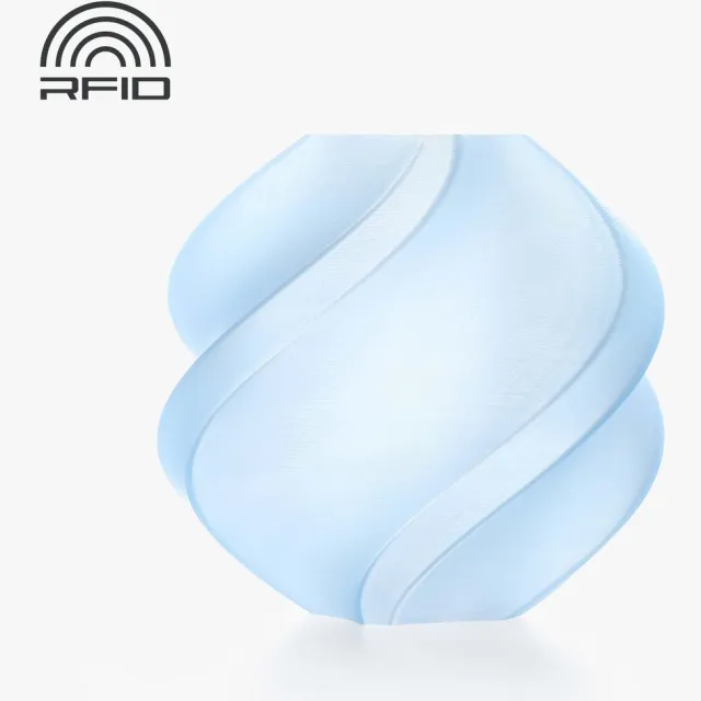 BAMBU LAB PLA Translucent Ice Blue met spoel 1.75mm Lichtblauw