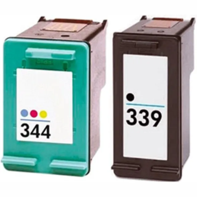 Inktkenners Cartridges Geschikt voor HP 339 / HP 344 | Dualpack Zwart en Kleur Geschikt voor Deskjet 5740 - 5940 - 6540 - 6620 - 6840 - 6940 - 6980 - 9800 - Photosmart 2575 - 2610 - 8450 - 8750 - D5160