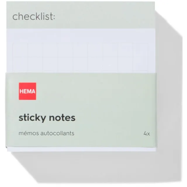 HEMA Sticky notes blokjes met bedrukking 7.5x7.5 - 400 vel