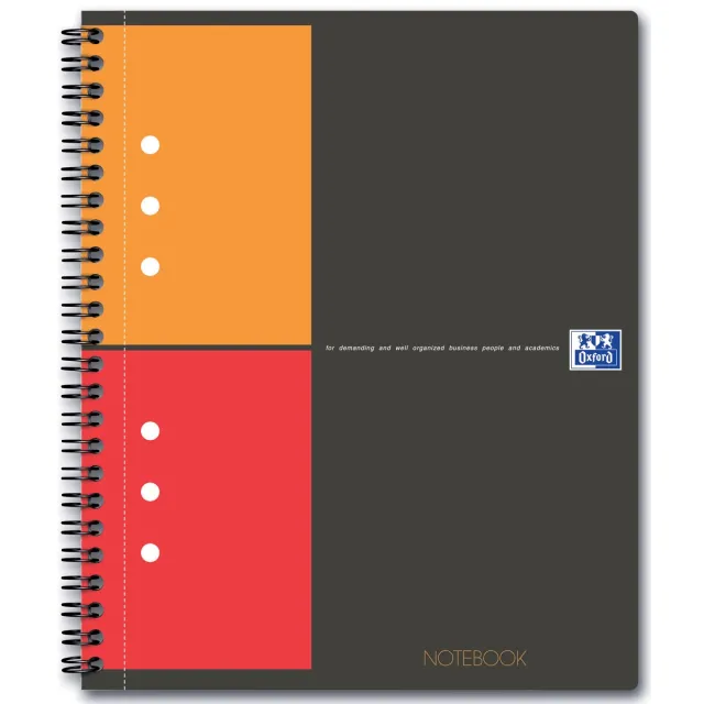 Oxford INTERNATIONAL Notebook, 160 bladzijden, ft A5+, geruit 5 mm wit