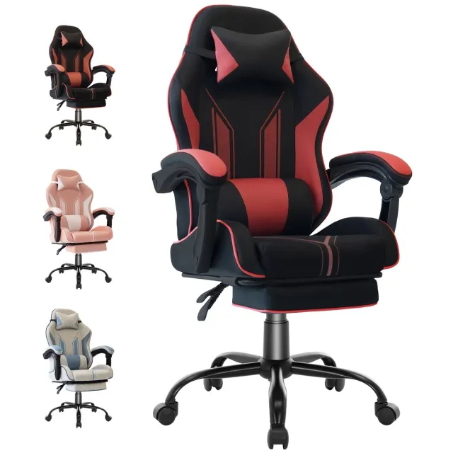 J.T.R Bureaustoelen -Gaming bureau - Computer Bureau - Ergonomische Stoel voor Thuis Kantoor - Volwassen Stoel - Zwart