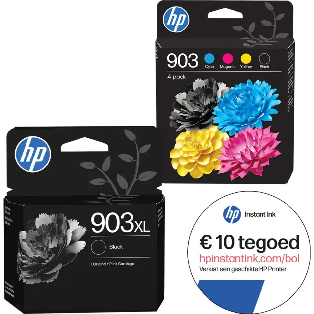 Hp 903 & HP 903XL - Inktcartridge - Origineel - Kleur & 2x Zwart + Instant Ink tegoed