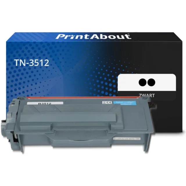 PrintAbout huismerk Toner TN-3512 Zwart Multipack Extra hoge capaciteit geschikt voor Brother