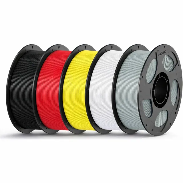 Anycubic PETG 5KG Anycubic PETG Filament (5x1KG) – 1.75mm – Multi Kleur – Sterk & Duurzaam – 3D Printer Filament – Zwart, Rood, Geel, Wit, Grijs