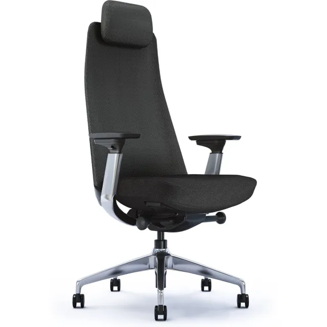Conturio Aluminum - Bureaustoel - 3D armleggers Donkergrijs