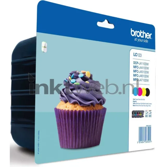 Brother LC-123 Value-pack zwart en kleur (Origineel Hoge Capaciteit)