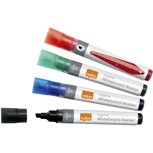 Nobo Whiteboardmarker Nobo Liquid ink schuin assorti 4mm 10stuks
