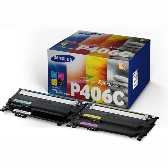 Samsung CLT-P406C/ELS toner zwart en kleur standard capacity 1-pack Rainbow toner kit (C/M/Y/K)