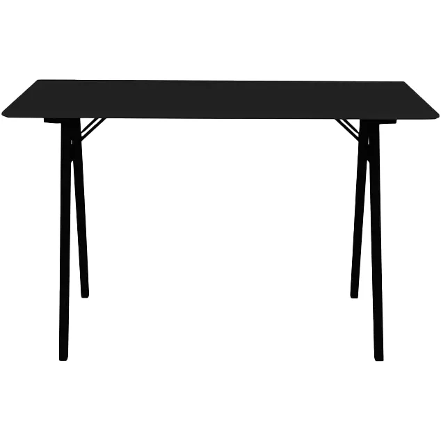 Artichok Rover houten bureau zwart - zwart houten onderstel - 120 x 60 cm