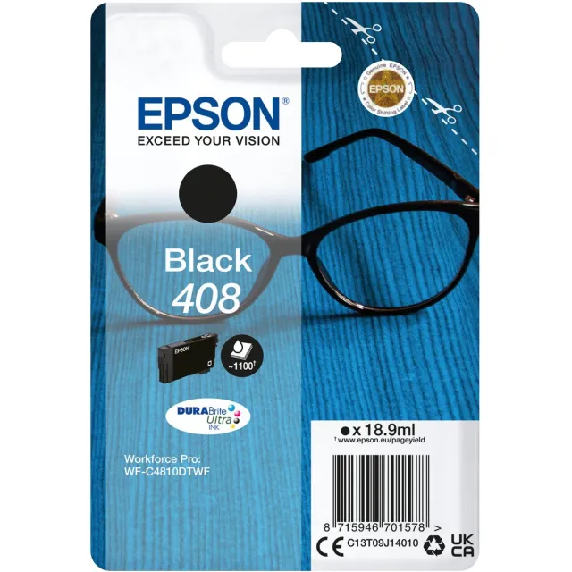 Epson Original Ink Cartridge Epson 408 Black Zwart