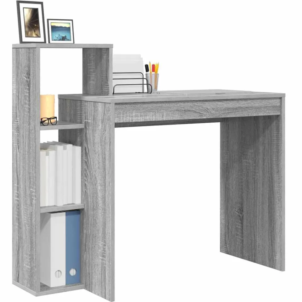 vidaXL Bureau Grijs Sonoma 100 x 40 x 90 cm Bewerkt hout