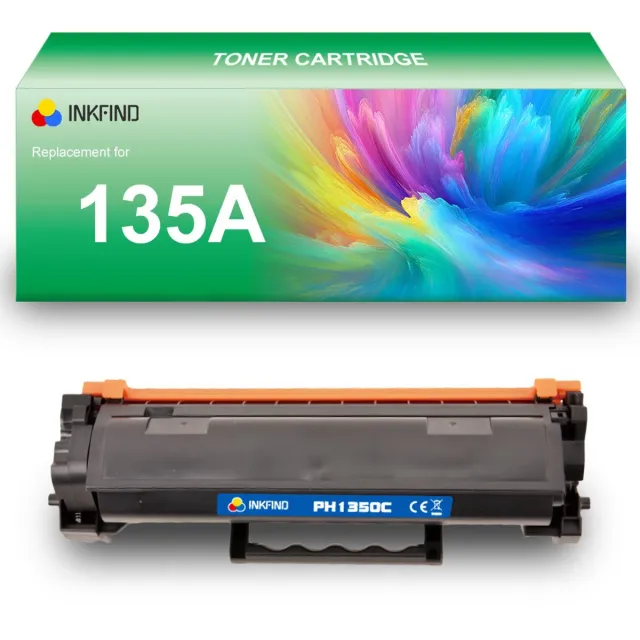 INKFIND 135A (W1350A) tonercartridge compatibel met HP 135A W1350A - 1-pack Zwart Zwart x 1