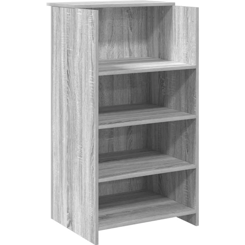 vidaXL Receptiebalie 55x50x103,5 cm bewerkt hout grijs sonoma eiken, foto 3
