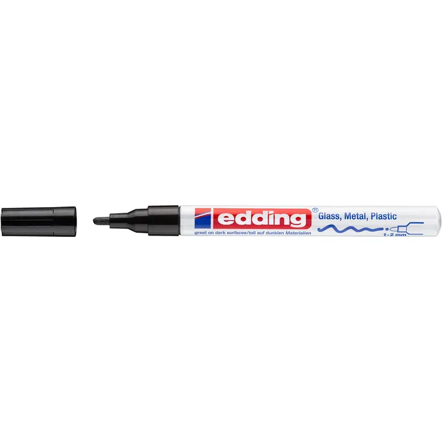 Edding Paintmarker edding 751 op oliebasis 1-2mm creatief zwart