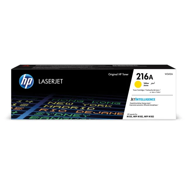 Hp toner 216A, 850 pagina's, OEM W2412A, geel zwart