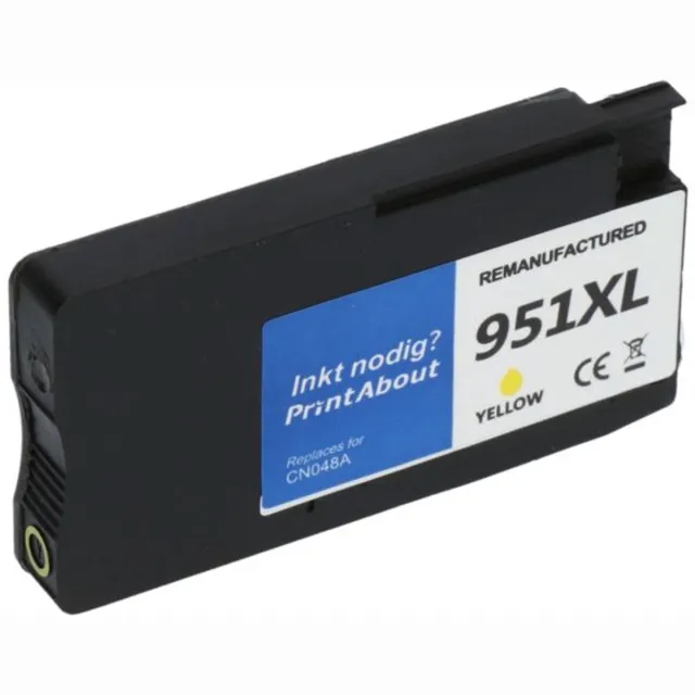 PrintAbout Huismerk HP 951 (CN052AE) Inktcartridge Geel