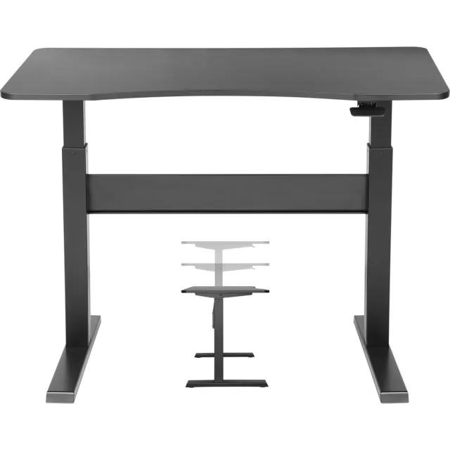 VDD Gaming Bureau zit sta - laptop computertafel - in hoogte verstelbaar - 120 x 67.5 cm Zwart