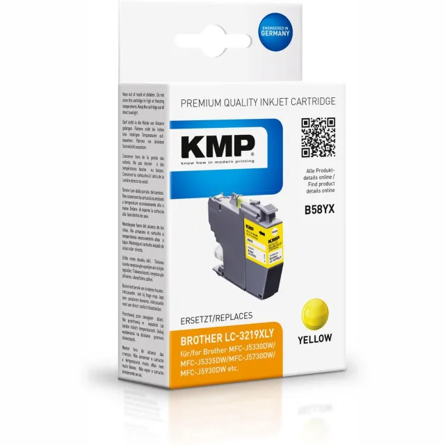 KMP Inkt vervangt Brother LC-3219XLY Compatibel Geel B58YX 1538,4009