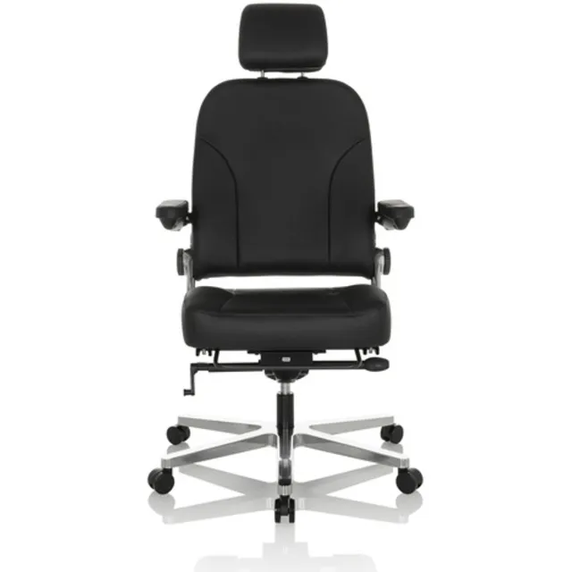 hjh office Bureaustoel / Directiestoel 24 HOURS F I leder zwart hjh OFFICE