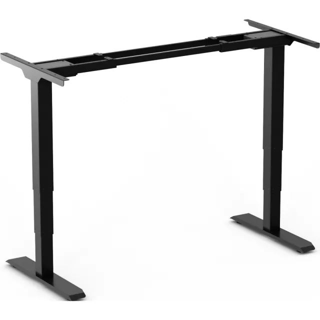 Worktrainer StudyDesk Pro Large - Hoogte 62 - 127 cm - Breedte 120 - 200 cm - Zit-sta Bureau Elektrisch Frame - In hoogte verstelbaar Bureau Onderstel - Zwart - Met Geheugenfunctie