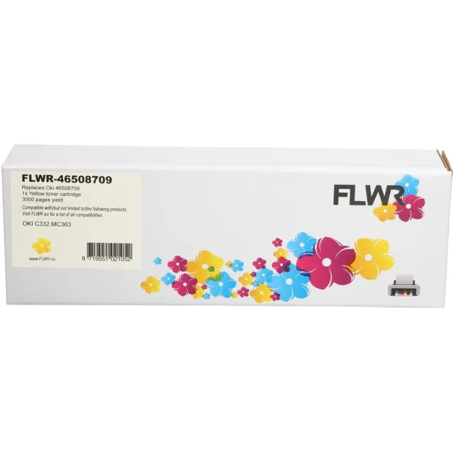 FLWR Toners / Oki C332 / MC363 / geel / Geschikt voor Oki