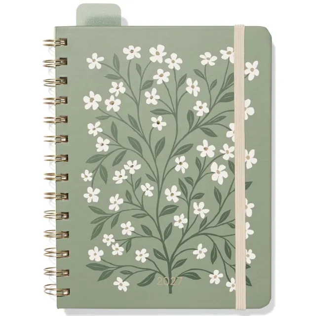 HEMA Agenda 2027 20.2x15.2cm bloemen (groen)