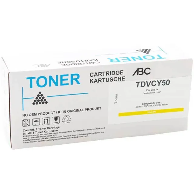 ABC huismerk Toner geschikt voor Develop TNP-50Y geel geschikt voor Ineo+ 3100 3100P Ineo + TNP50 Y TNP 50