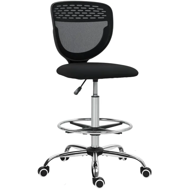 Lunpog Hoge bureaustoel - In hoogte verstelbaar - Zwart - 59 x 59 x 106–126 cm