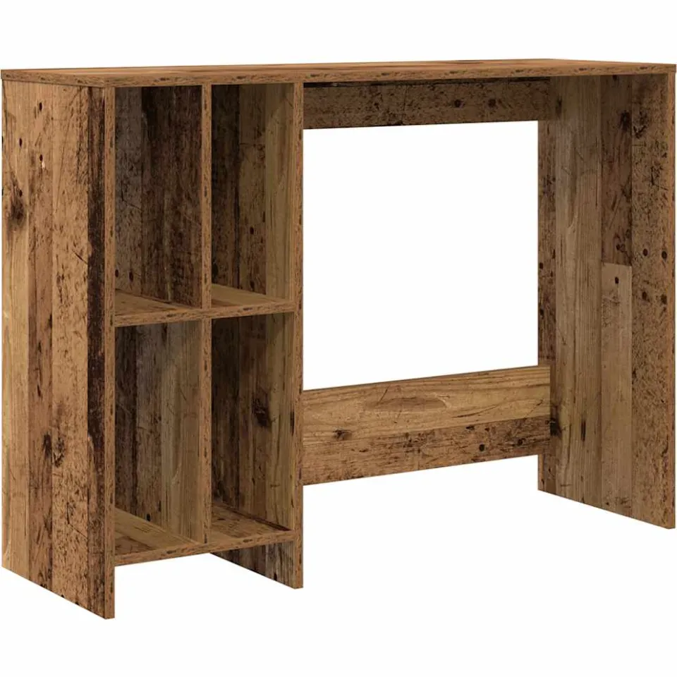 vidaXL Bureau 102,5x35x75 cm bewerkt hout oud houtkleurig Bruin