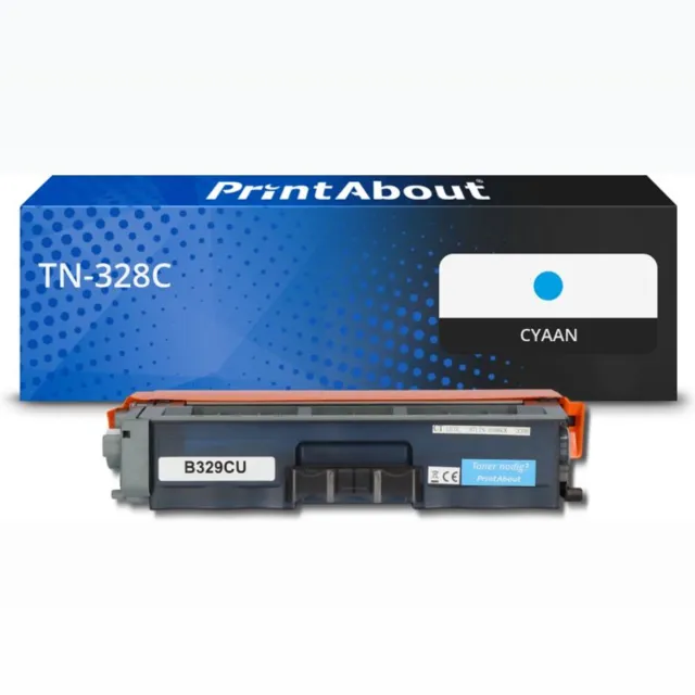 PrintAbout Brother TN-328C toner cyaan Huismerk