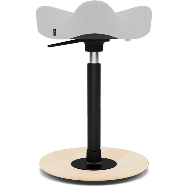 Varier Stokke Move Compact zadelkruk, Lichtgrijs/Naturel Revive - ergonomisch