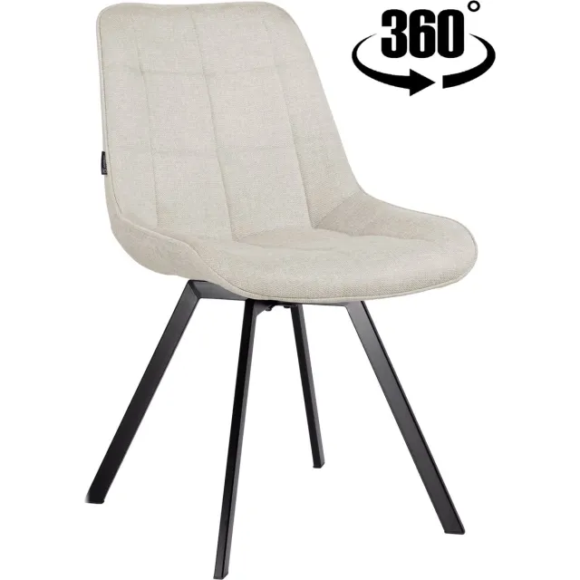 ExitoDesign LAPO - Draaistoel - Tapisserie - Ergonomisch - Beige Beige;Zwart