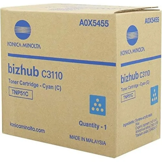 Konica-Minolta Konica Minolta A0X5455 Toner Cyaan Cyan