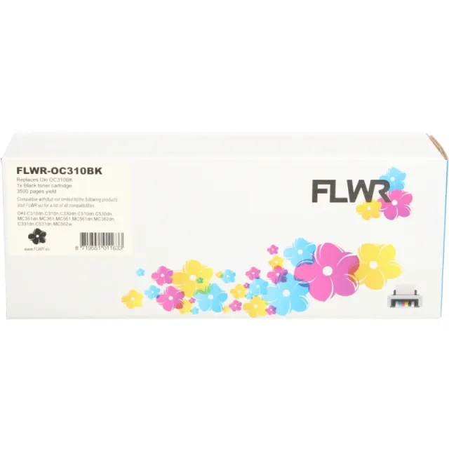 FLWR Oki 44469803 zwart (Huismerk (compatible))