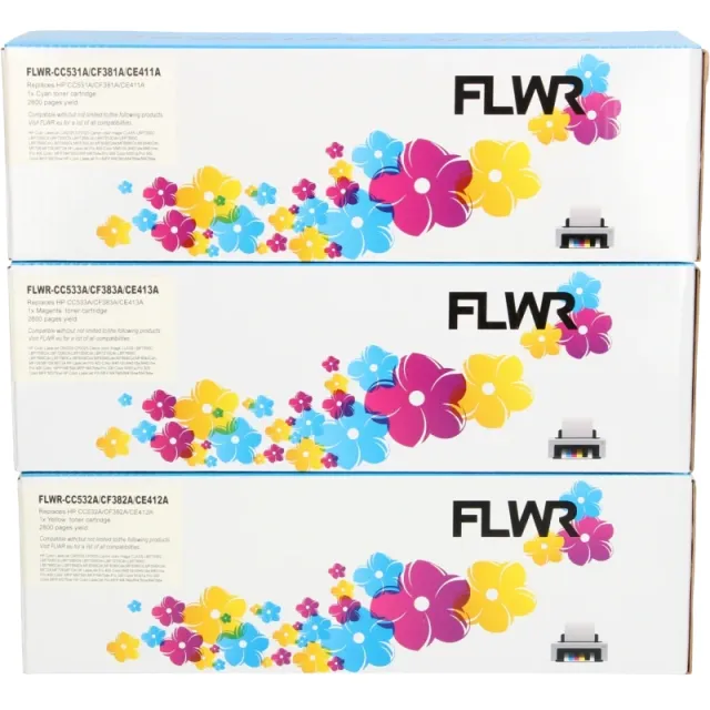 FLWR HP 312A 3-pack kleur (Huismerk (compatible))