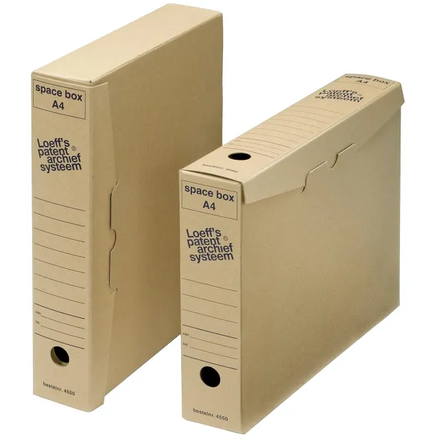 Loeffs Loeff's archiefdozen Space box Ft 320 x 240 x 60 mm, pak van 50 stuks bruin