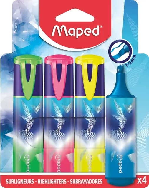 Maped Markeerstift Maped Arctic Vibes set à 4 kleuren