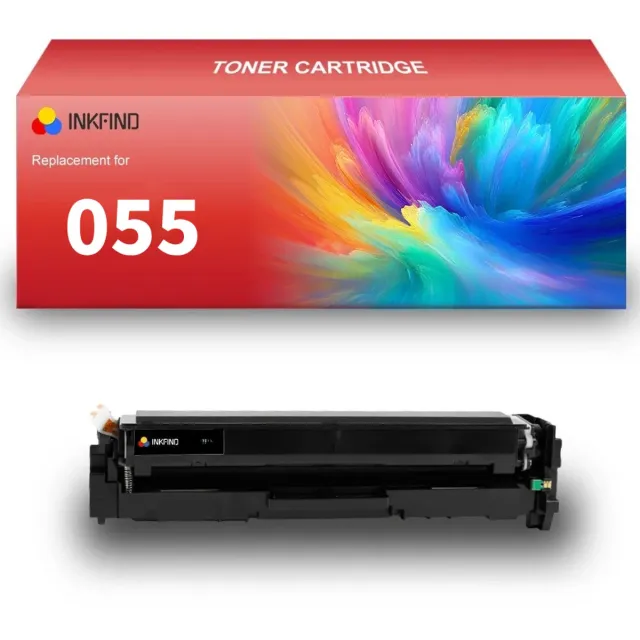 INKFIND 055 Zwart tonercartridge compatibel met Canon 055 Canon055 Zwart toner cartridge - 1-pack Zwart