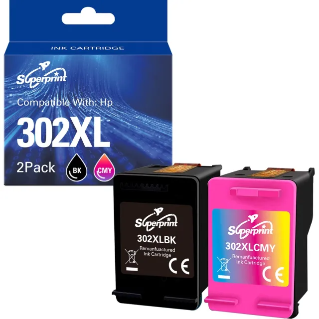 Superprint 302 XL Huismerk Inktcartridge geschikt voor HP 302 302XL - Multipack - Hoge Capaciteit