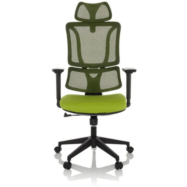 MyBuero Bureaustoel / draaistoel ERGOMY zitting stof / rugleuning mesh groen mybuero
