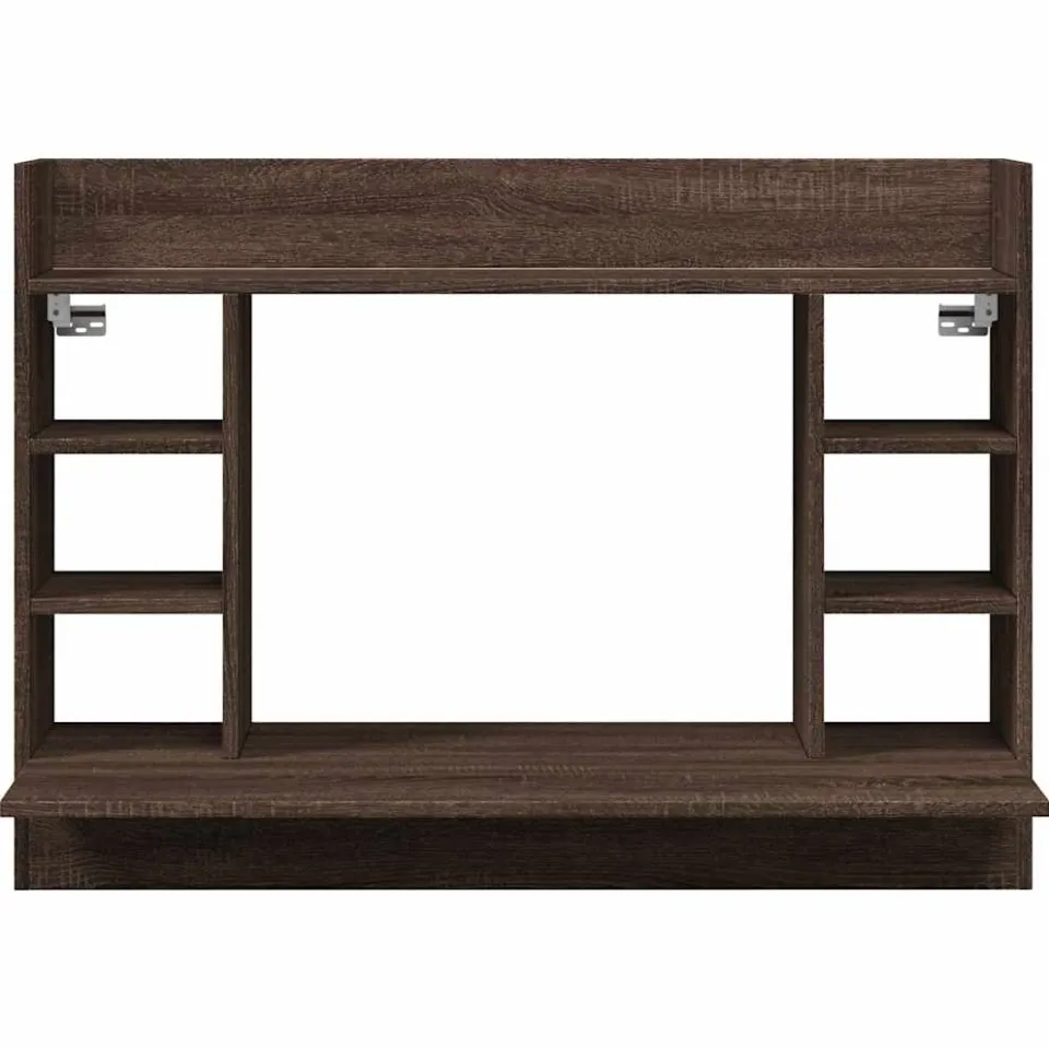 vidaXL Wandbureau 105x48x75 cm bewerkt hout bruin eikenkleurig, foto 4