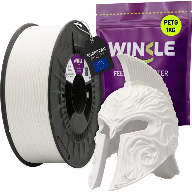 Winkle PETG 3D Filament - Filament voor 3D printer - Hoge Nauwkeurigheid - Wit - Ø 1,75 mm - 1 kg