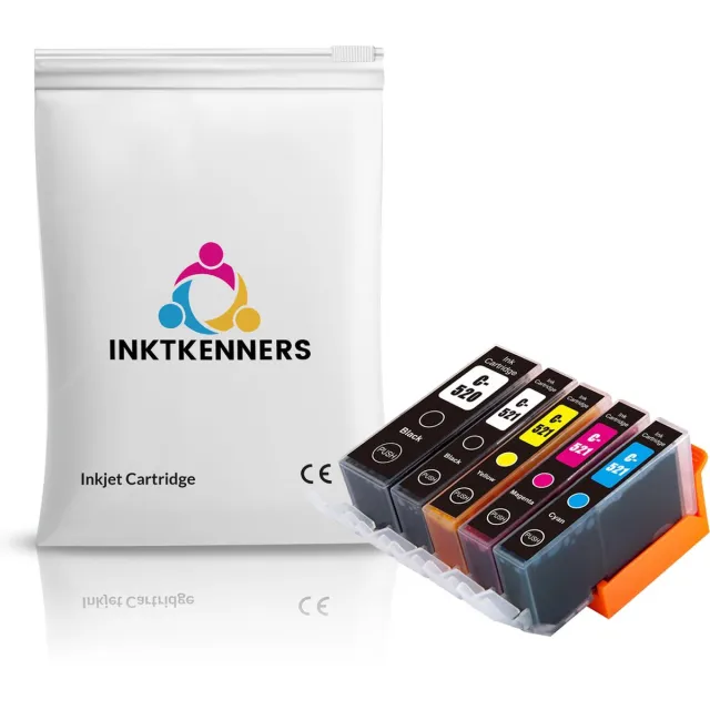 Inktkenners Inktcartridges Geschikt voor Canon PGI-520XL/CLI-521XL | Multipack van 5 inktcartridges Multipack 5 stuks