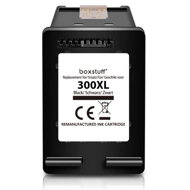 Boxstuff Inkt geschikt voor 300 XL - (CC644EE) Compatibel met HP 300 / 300XL - Inkt Cartridge Zwart voor HP PhotoSmart D110a / D110b / C4600 / C4635 / C4640 / C4680 / C4740 / C4750 / C4780 DeskJet D2560 / F2400 / F2410 / F2480 Printer - Pack Zwart