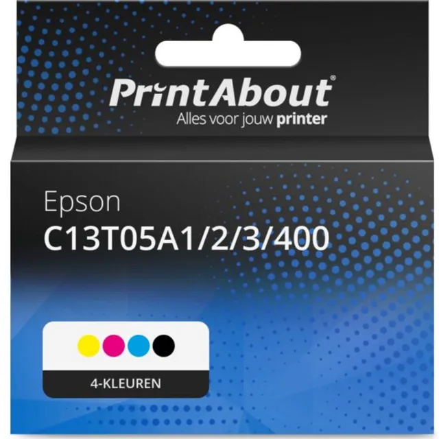 PrintAbout huismerk Inktcartridge C13T05A1/2/3/400 4-kleuren Multipack Hoge capaciteit geschikt voor Epson