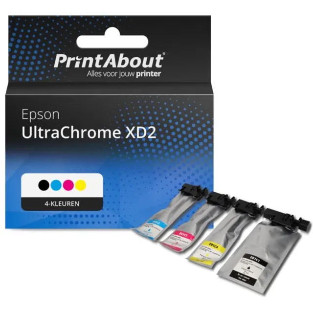 PrintAbout huismerk Inktcartridge UltraChrome XD2 (C13T40D/41/42/43/440) 4-kleuren Multipack geschikt voor Epson